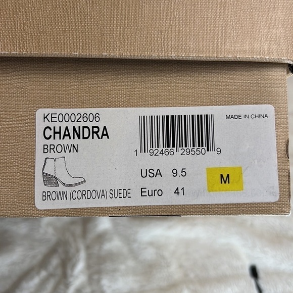 Kork-Ease Suede Leather Chandra Bootie Chunky Heel Boot Tan Brown Sz 9.5, NIB - Picture 16 of 16